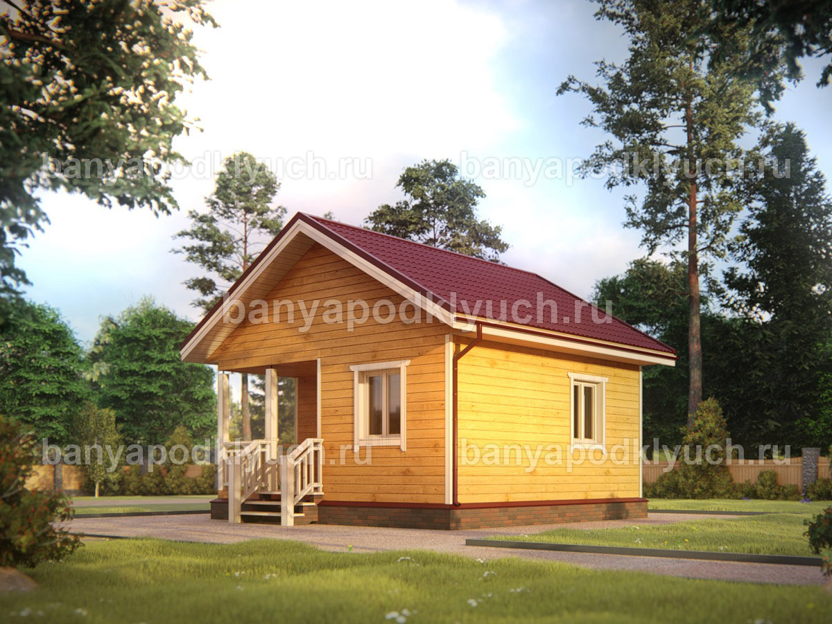 Баня из бруса 6 на 6 м - 31.2 кв.м купить в Хабаровске от 901232 руб ...